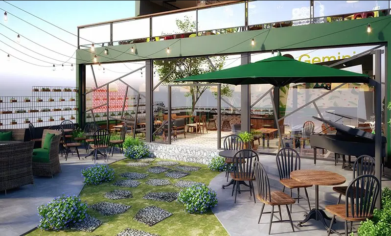 Mô hình cafe sách kết hợp sân vườn cực “ăn ảnh”