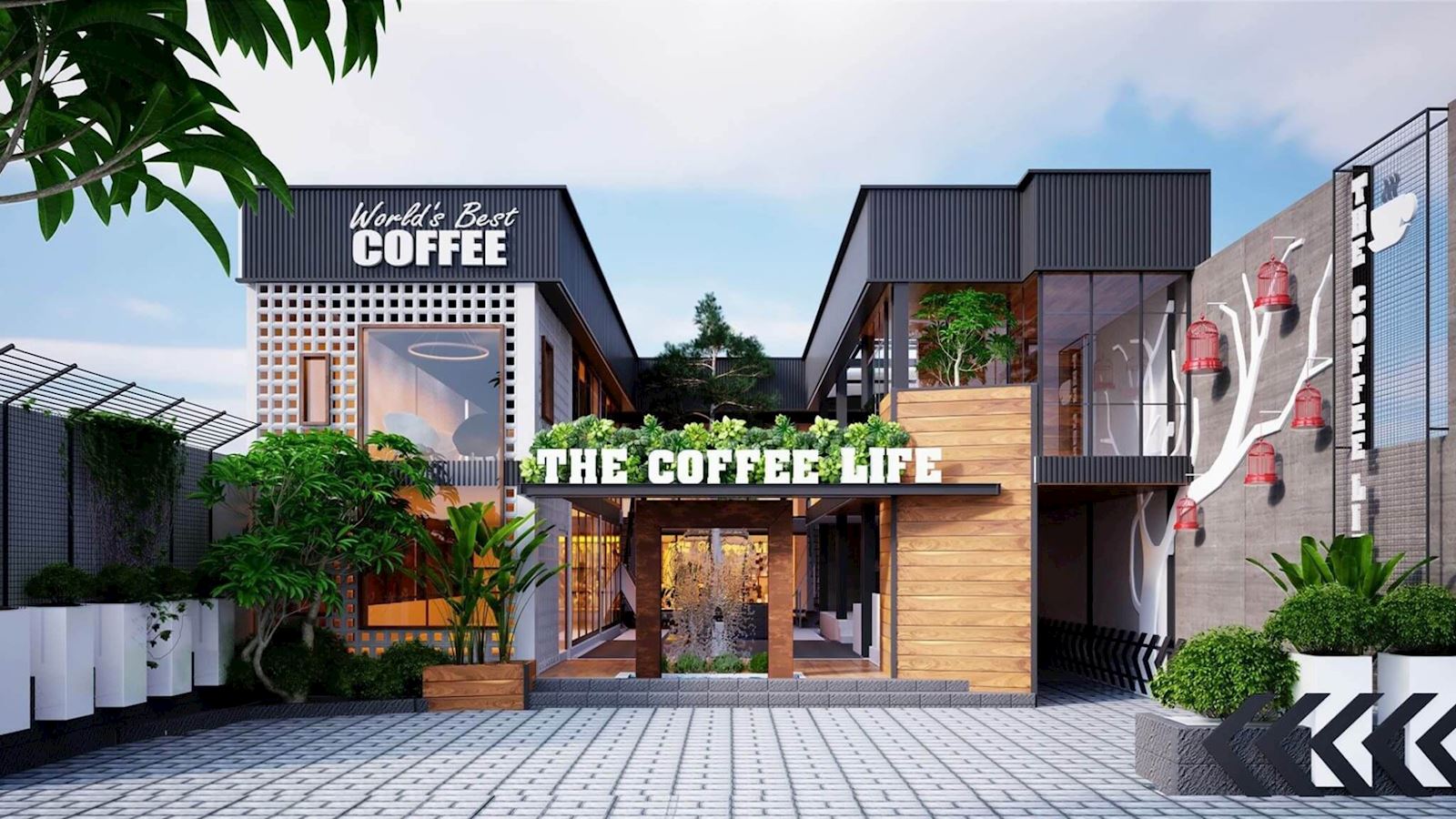 7 phong cách thiết kế quán cafe 2 mặt tiền hút khách hiện nay