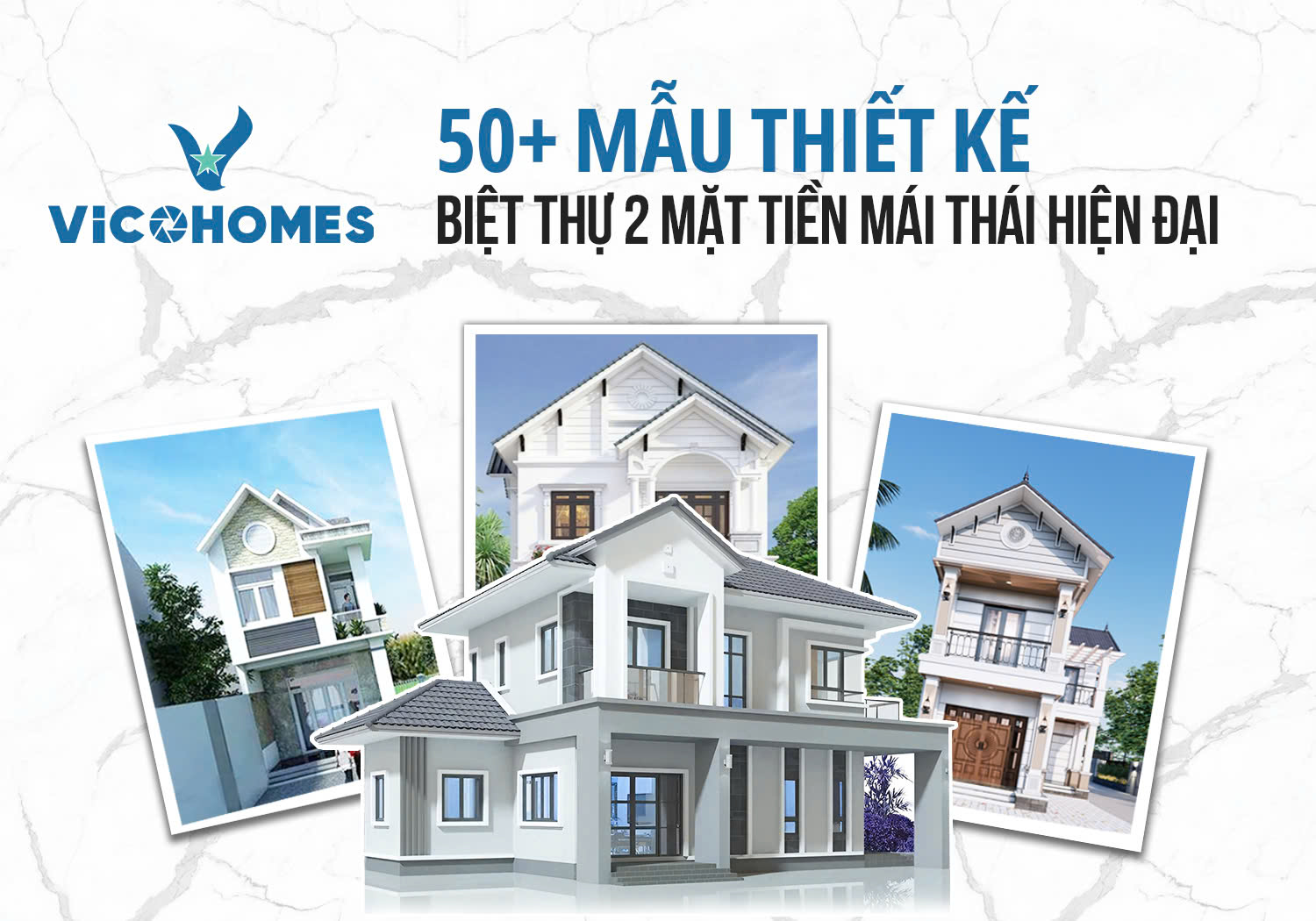 50+ Mẫu thiết kế biệt thự 2 mặt tiền mái Thái hiện đại