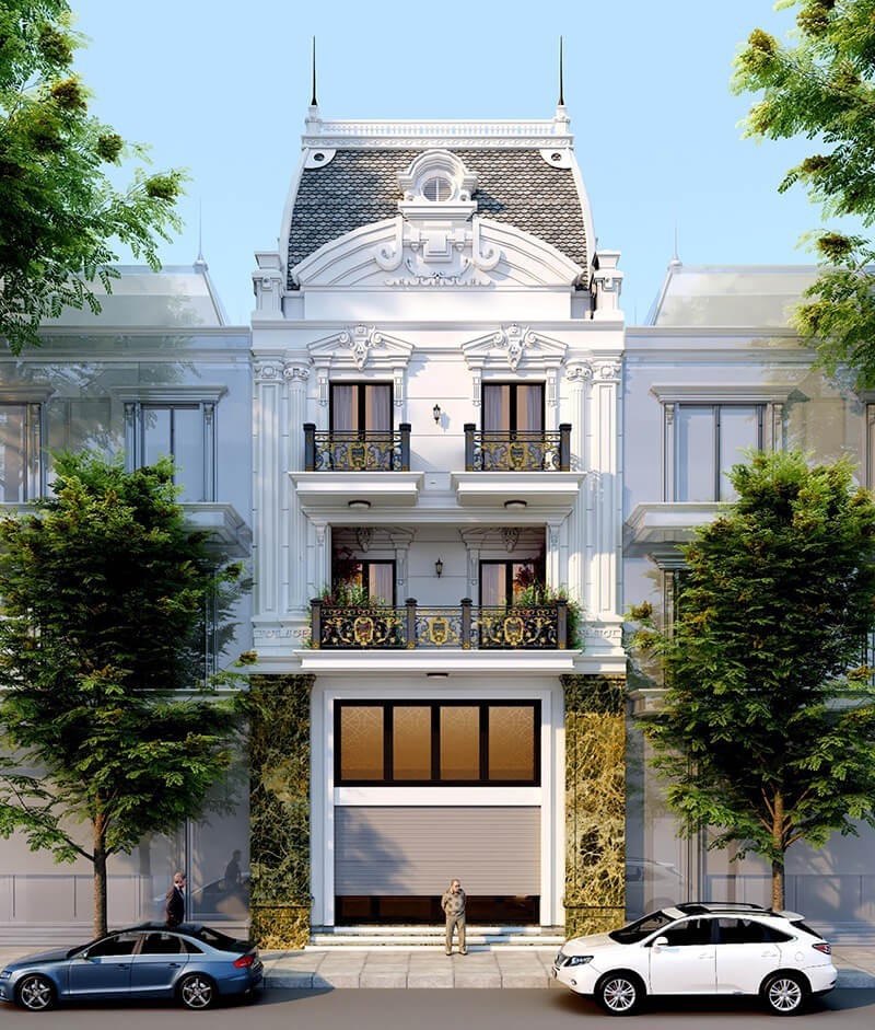 Nhà phố 3 tầng tân cổ điển