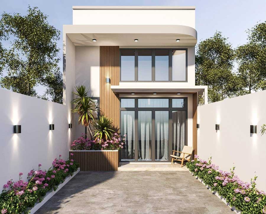 Thiết kế nhà phố 5x20 tầng lửng kinh doanh đẹp, tiện nghi, sinh lời