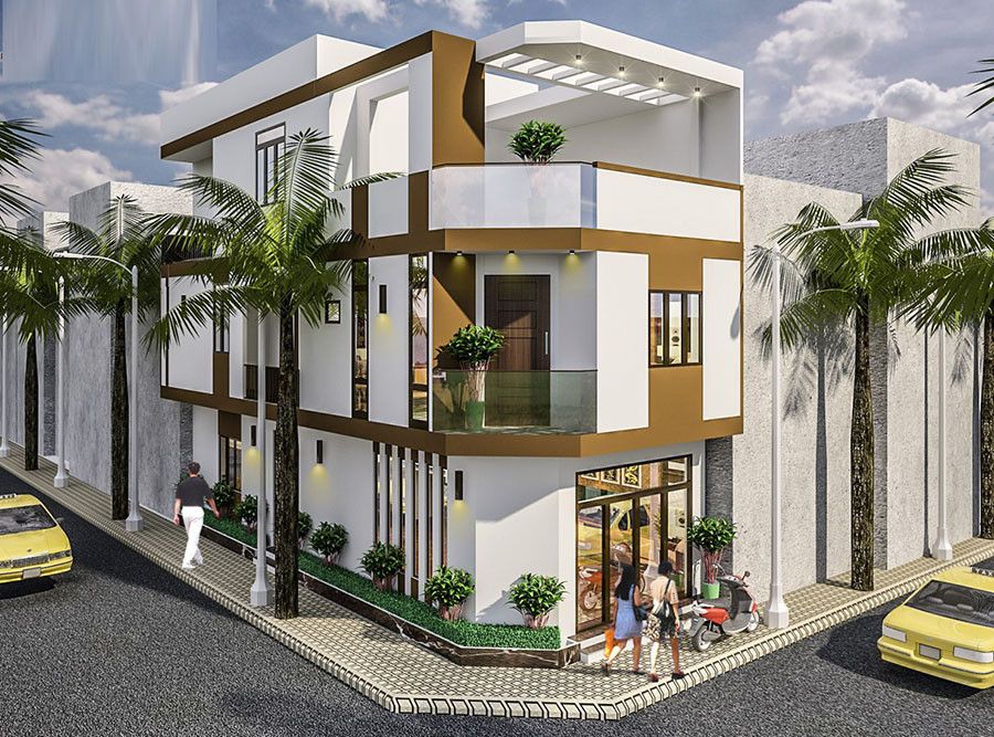 Thiết kế nhà phố 5x20 tầng lửng kinh doanh đẹp, tiện nghi, sinh lời