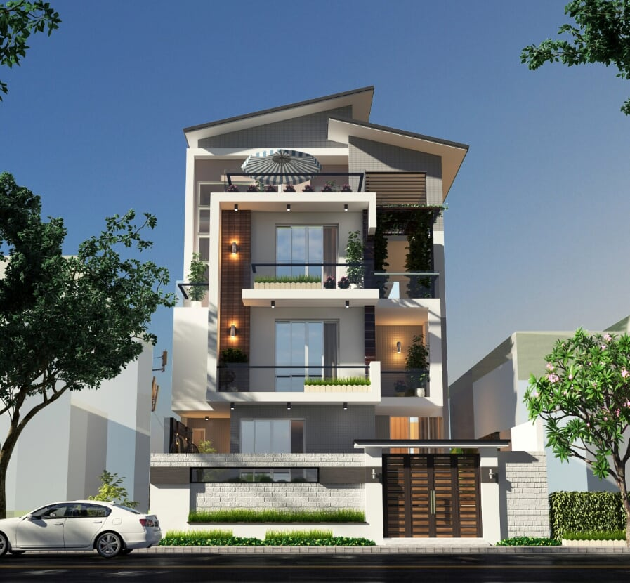 Thiết kế nhà phố 5x20 tầng lửng kinh doanh đẹp, tiện nghi, sinh lời