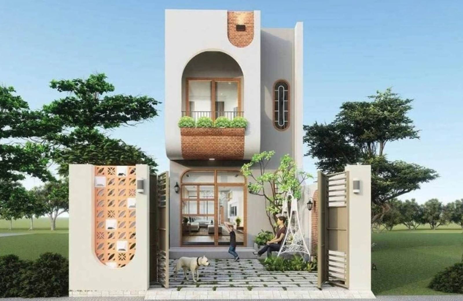Thiết kế nhà phố 5x20 tầng lửng kinh doanh đẹp, tiện nghi, sinh lời