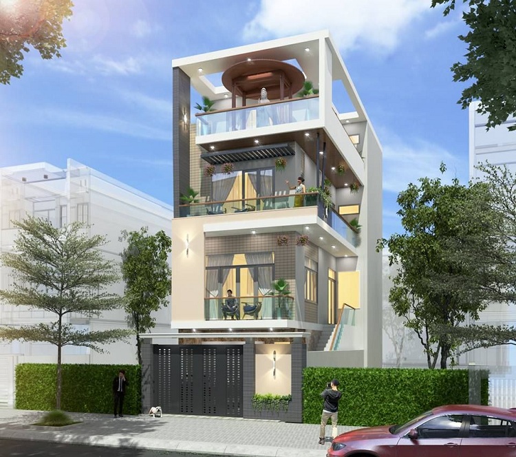 Thiết kế nhà phố 5x20 tầng lửng kinh doanh đẹp, tiện nghi, sinh lời