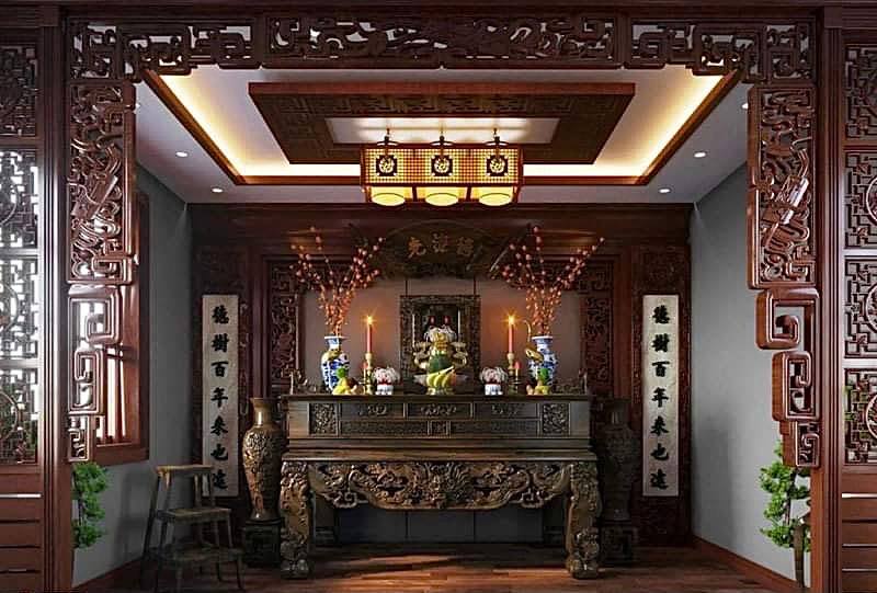 Cách chọn vị trí và thiết kế nhà thờ theo phong thủy