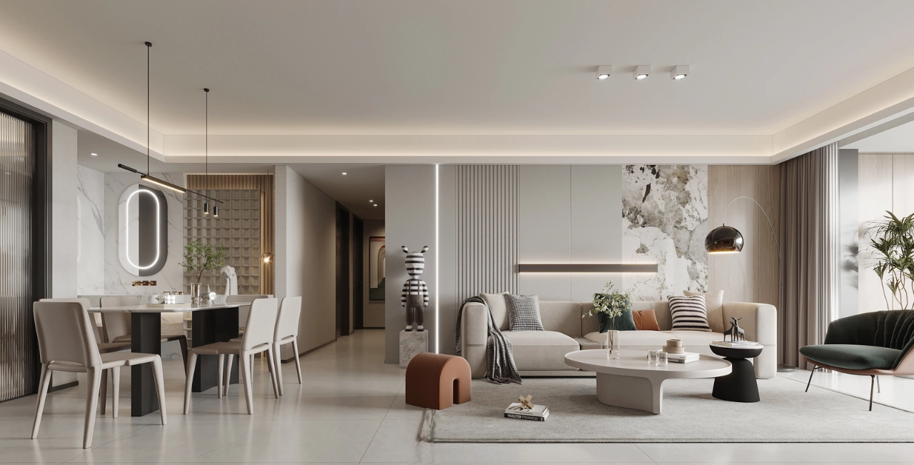 Mẫu thiết kế căn hộ 80m2 đẹp sang trọng, hot trend 2025