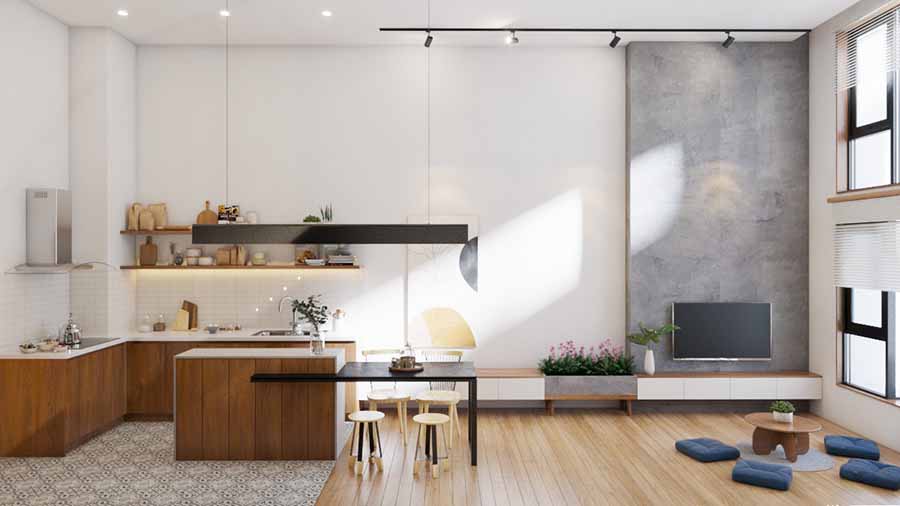 Mẫu thiết kế căn hộ 80m2 đẹp sang trọng, hot trend 2025