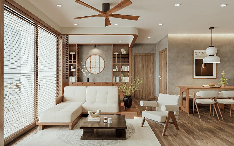 Thiết kế nội thất lại cho nhà phố 2 tầng theo phong cách Japandi