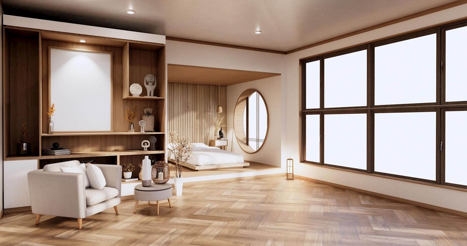 Thiết kế nội thất lại cho nhà phố 2 tầng theo phong cách Japandi