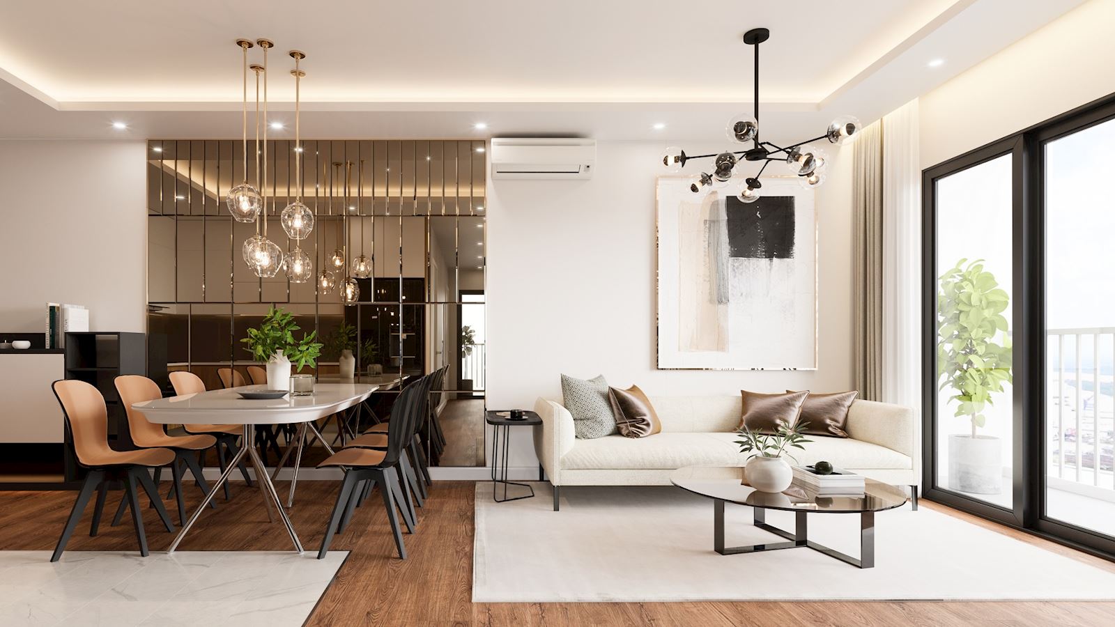 Mẫu thiết kế căn hộ 80m2 đẹp sang trọng, hot trend 2025