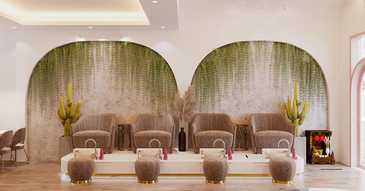 20+ ý tưởng decor tiệm nail đẹp chuẩn xu hướng 2025