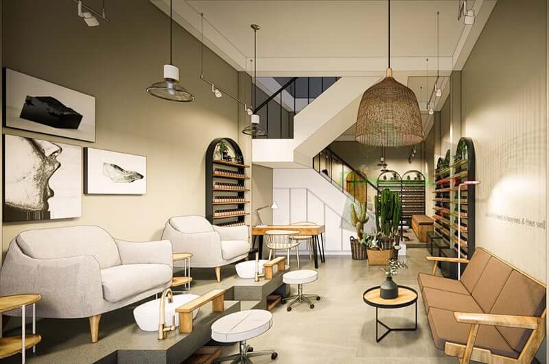 20+ ý tưởng decor tiệm nail đẹp chuẩn xu hướng 2025