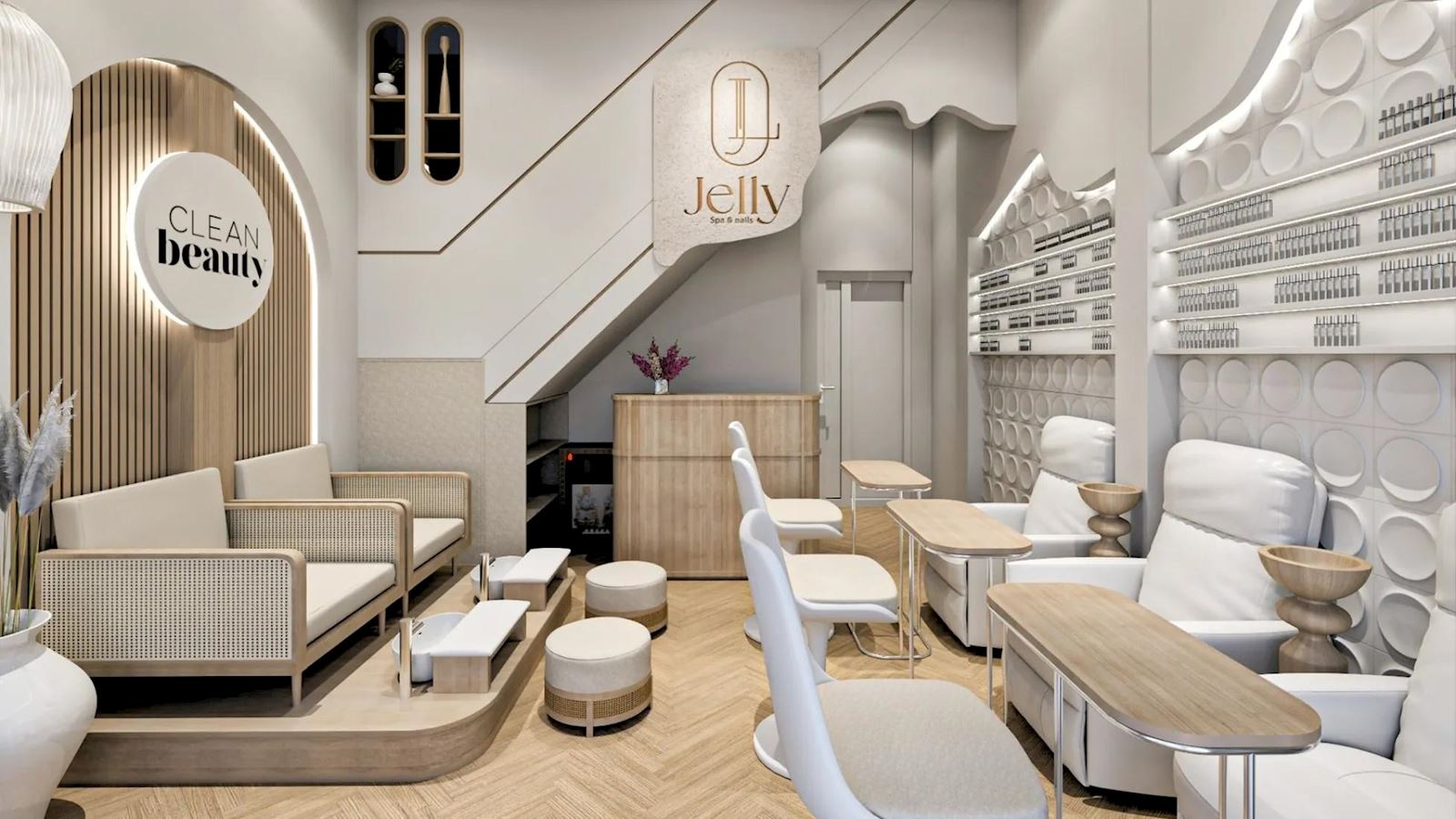 20+ ý tưởng decor tiệm nail đẹp chuẩn xu hướng 2025