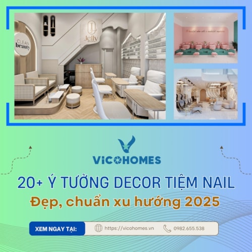 20+ ý tưởng decor tiệm nail đẹp chuẩn xu hướng 2025