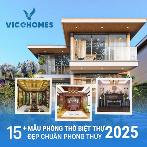 Tổng hợp 15+ mẫu phòng thờ biệt thự đẹp chuẩn phong thủy 2025