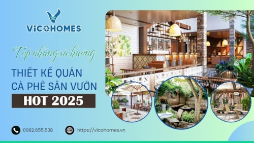 Top những xu hướng thiết kế quán cà phê sân vườn hot 2025