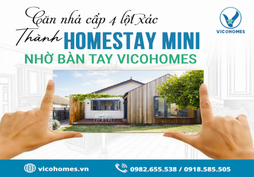 Căn nhà cấp 4 lột xác thành homestay mini nhờ bàn tay Vicohomes