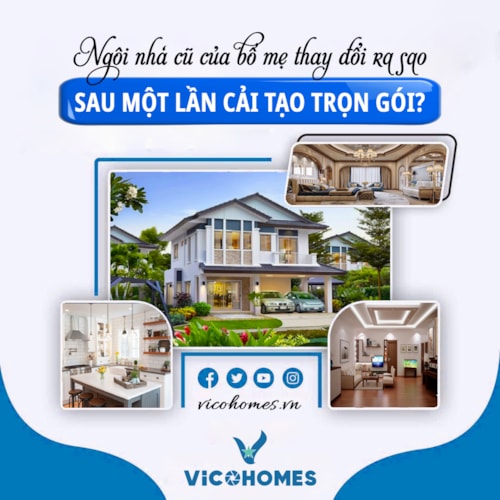 Ngôi nhà cũ của bố mẹ thay đổi ra sao sau một lần cải tạo trọn gói?